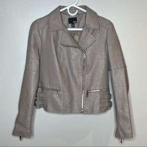 a.n.a Gray Faux Leather Jacket